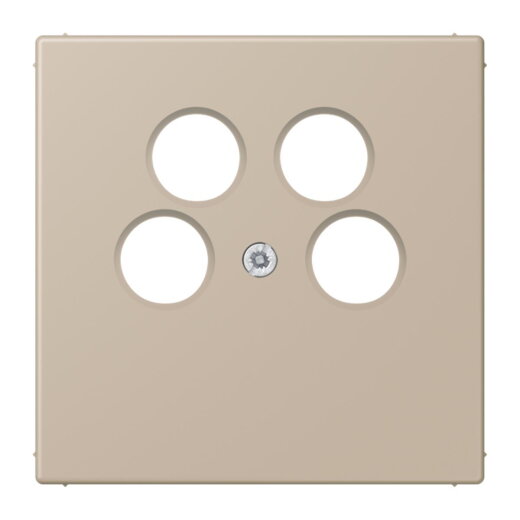 Jung Abdeckung für 4-Loch SAT-TV-Steckdose (Ankaro), Thermoplast, Serie LS, ombre naturelle claire LC990-4SAT2243