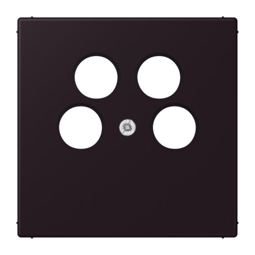 Jung Abdeckung für 4-Loch SAT-TV-Steckdose (Ankaro), Thermoplast, Serie LS, noir divoire LC990-4SAT2248