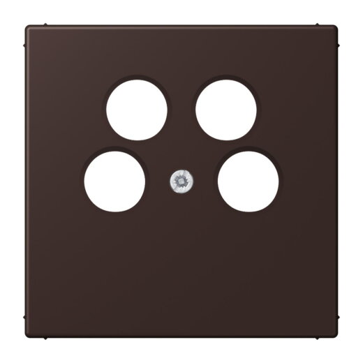 Jung Abdeckung für 4-Loch SAT-TV-Steckdose (Ankaro), Thermoplast, Serie LS, terre d?ombre br?lée 59 LC990-4SAT2252