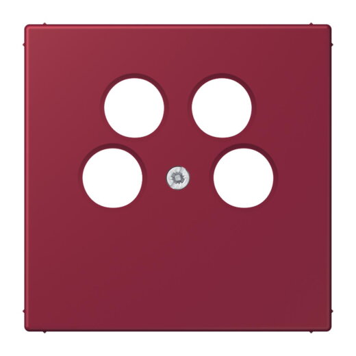 Jung Abdeckung für 4-Loch SAT-TV-Steckdose (Ankaro), Thermoplast, Serie LS, le rubis LC990-4SAT2255
