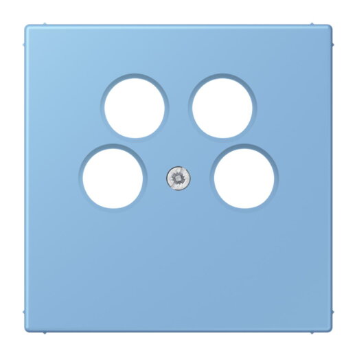 Jung Abdeckung für 4-Loch SAT-TV-Steckdose (Ankaro), Thermoplast, Serie LS, bleu céruléen 59 LC990-4SAT2256