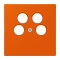 Jung Abdeckung für 4-Loch SAT-TV-Steckdose (Ankaro), Thermoplast, Serie LS, orange vif LC990-4SAT2260