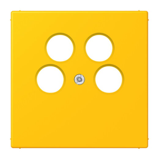Jung Abdeckung für 4-Loch SAT-TV-Steckdose (Ankaro), Thermoplast, Serie LS, le jaune vif LC990-4SAT2263