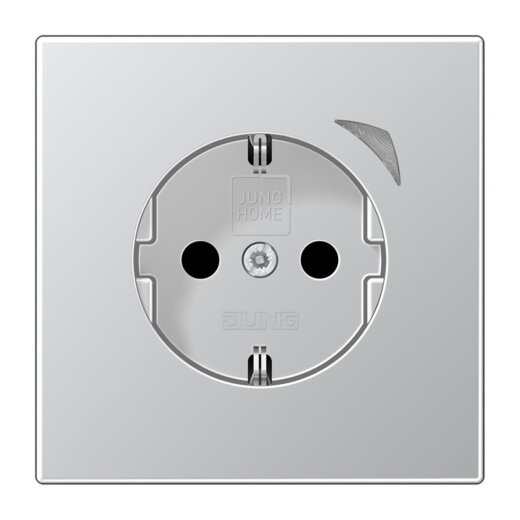 Jung SCHUKO Steckdose, 16 A 250 V ~, Schraubklemmen, mit Funktionsanzeige, SAFETY+, Thermoplast lackiert, Serie LS, BTAL1521S-L