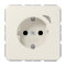 Jung SCHUKO Steckdose, 16 A 250 V ~, Schraubklemmen, mit Funktionsanzeige, SAFETY+, Thermoplast, Serie CD, weiß BTCD1521S