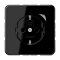 Jung SCHUKO Steckdose, 16 A 250 V ~, Schraubklemmen, mit Funktionsanzeige, SAFETY+, Thermoplast, Serie CD, schwarz BTCD1521SSW