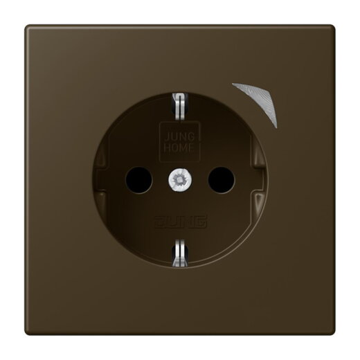 Jung SCHUKO Steckdose, 16 A 250 V ~, Schraubklemmen, mit Funktionsanzeige, SAFETY+, Thermoplast lackiert, Serie LS, BTME1521SAT-L