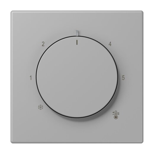 Jung Abdeckung für Raumtemperaturregler-Einsätze, Thermoplast lackiert, Serie LS, gris moyen LC1749BF204