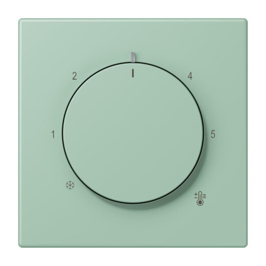 Jung Abdeckung für Raumtemperaturregler-Einsätze, Thermoplast lackiert, Serie LS, vert anglais clair LC1749BF217