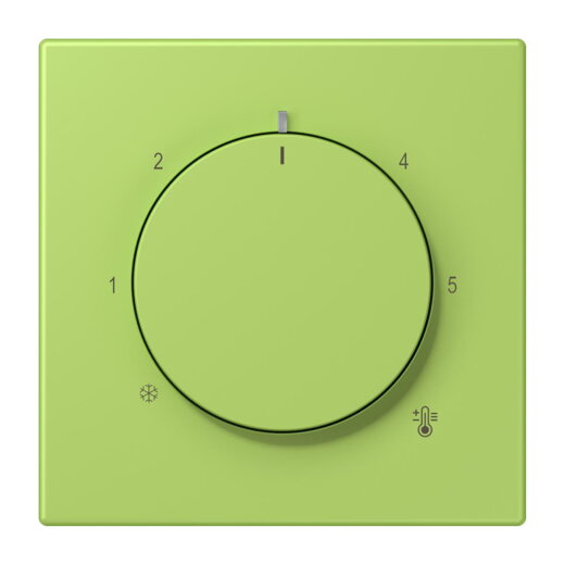 Jung Abdeckung für Raumtemperaturregler-Einsätze, Thermoplast lackiert, Serie LS, vert clair LC1749BF221