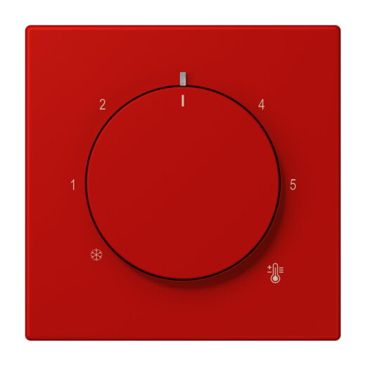 Jung Abdeckung für Raumtemperaturregler-Einsätze, Thermoplast lackiert, Serie LS, rouge vermillon 31 LC1749BF227