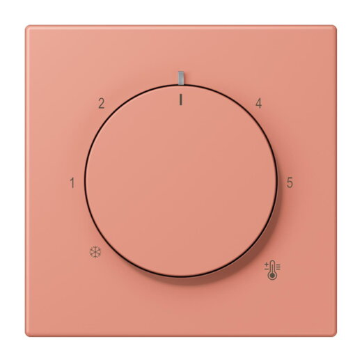 Jung Abdeckung für Raumtemperaturregler-Einsätze, Thermoplast lackiert, Serie LS, locre rouge moyen LC1749BF233