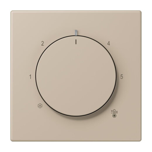 Jung Abdeckung für Raumtemperaturregler-Einsätze, Thermoplast lackiert, Serie LS, ombre naturelle claire LC1749BF243