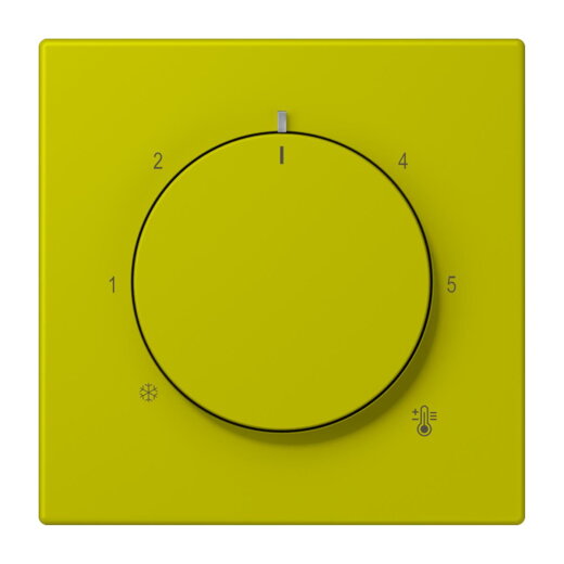 Jung Abdeckung für Raumtemperaturregler-Einsätze, Thermoplast lackiert, Serie LS, vert olive vif LC1749BF249