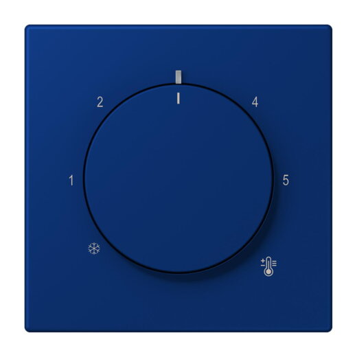 Jung Abdeckung für Raumtemperaturregler-Einsätze, Thermoplast lackiert, Serie LS, bleu outremer foncé LC1749BF261