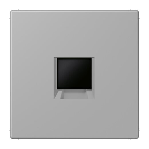 Jung Abdeckung (gerastet) für Modular-Jack-Steckbuchsen 1fach, Serie LS, gris moyen LC1969-1WE204