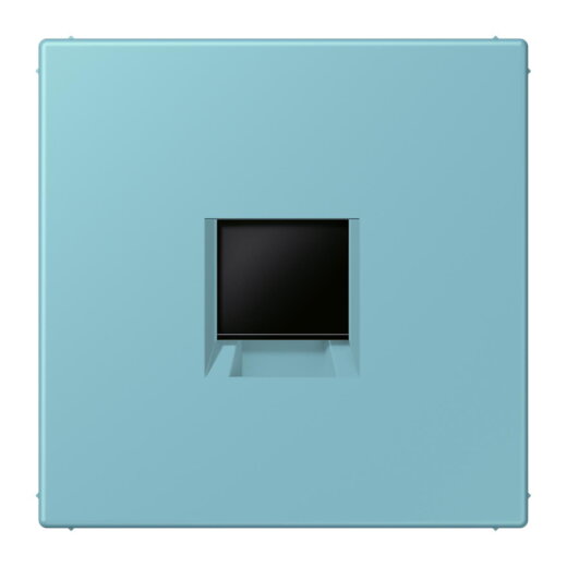 Jung Abdeckung (gerastet) für Modular-Jack-Steckbuchsen 1fach, Serie LS, céruléen moyen LC1969-1WE213