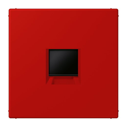 Jung Abdeckung (gerastet) für Modular-Jack-Steckbuchsen 1fach, Serie LS, rouge vermillon 31 LC1969-1WE227
