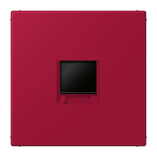 Jung Abdeckung (gerastet) für Modular-Jack-Steckbuchsen 1fach, Serie LS, rouge carmin LC1969-1WE229