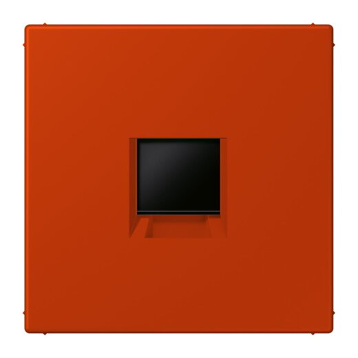 Jung Abdeckung (gerastet) für Modular-Jack-Steckbuchsen 1fach, Serie LS, rouge vermillon 59 LC1969-1WE244