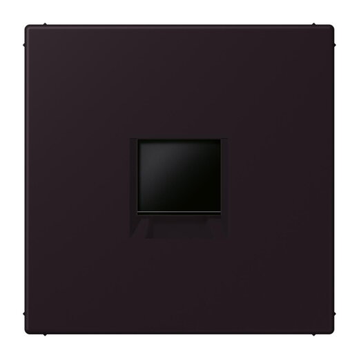 Jung Abdeckung (gerastet) für Modular-Jack-Steckbuchsen 1fach, Serie LS, noir divoire LC1969-1WE248