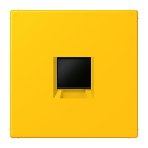 Jung Abdeckung (gerastet) für Modular-Jack-Steckbuchsen 1fach, Serie LS, le jaune vif LC1969-1WE263