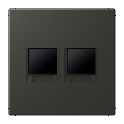 Jung Abdeckung (gerastet) für Modular-Jack-Steckbuchsen 2fach, Serie LS, ombre naturelle 59 LC1969-2WE259