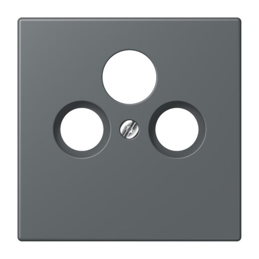 Jung Abdeckung für Universal-Sat/BK-Dosen, Thermoplast lackiert, Serie LS, gris foncé 31 LC990SAT202