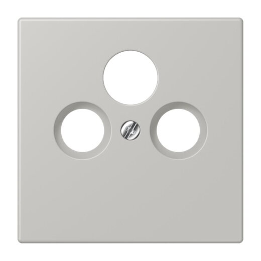 Jung Abdeckung für Universal-Sat/BK-Dosen, Thermoplast lackiert, Serie LS, gris clair 31 LC990SAT205