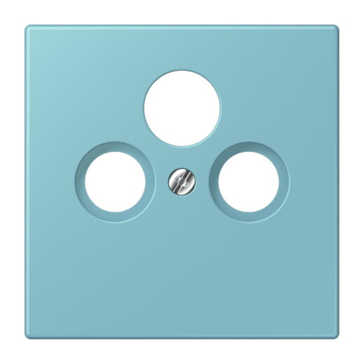 Jung Abdeckung für Universal-Sat/BK-Dosen, Thermoplast lackiert, Serie LS, céruléen moyen LC990SAT213