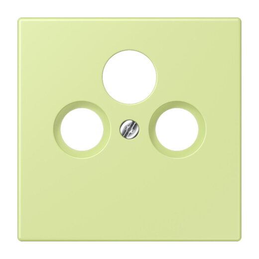 Jung Abdeckung für Universal-Sat/BK-Dosen, Thermoplast lackiert, Serie LS, vert jaune clair LC990SAT222