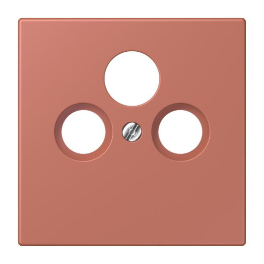 Jung Abdeckung für Universal-Sat/BK-Dosen, Thermoplast lackiert, Serie LS, terre sienne brique LC990SAT236