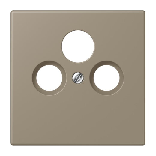 Jung Abdeckung für Universal-Sat/BK-Dosen, Thermoplast lackiert, Serie LS, ombre naturelle moyenne LC990SAT242