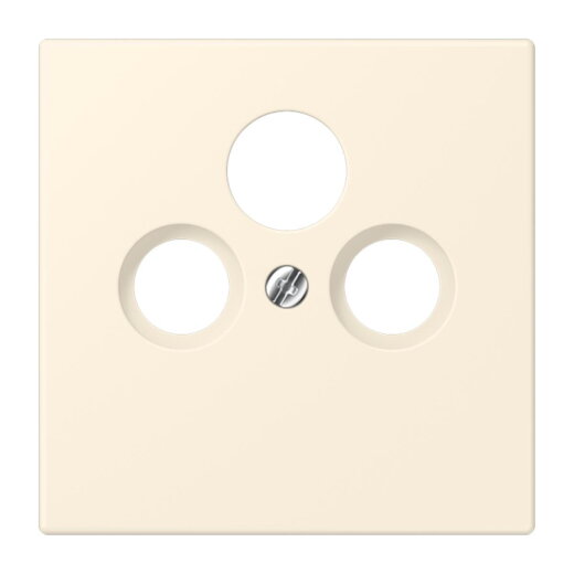 Jung Abdeckung für Universal-Sat/BK-Dosen, Thermoplast lackiert, Serie LS, blanc ivoire LC990SAT245