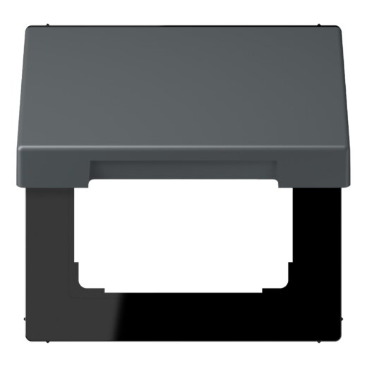 Jung Klappdeckel mit Rückstellfeder, Thermoplast lackiert, Serie LS, gris foncé 31 LC990BFKL202