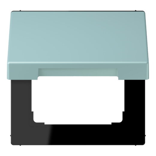 Jung Klappdeckel mit Rückstellfeder, Thermoplast lackiert, Serie LS, céruléen clair LC990BFKL214