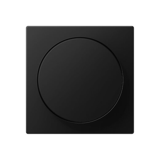 Jung Abdeckung für Drehdimmer, Thermoplast lackiert, Serie A, graphitschwarz matt A1740BFSWM