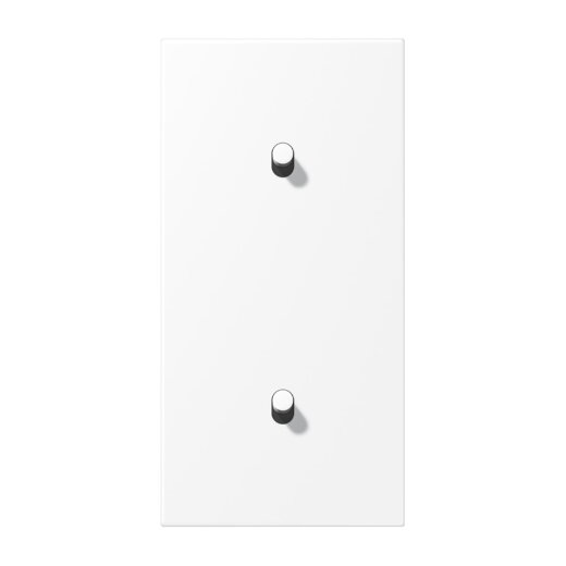 Jung Abdeckung mit Kipphebel, Zylinder, 2fach, 2 x 1 Kipphebel, senkrecht, Serie LS 1912, schneeweiß matt (lackiertes Aluminium) AL12-20WWMR07