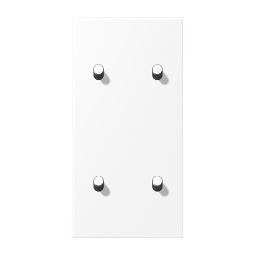 Jung Abdeckung mit Kipphebel, Zylinder, 2fach, 2 x 2 Kipphebel, senkrecht, Serie LS 1912, schneeweiß matt (lackiertes Aluminium) AL12-25WWMR07