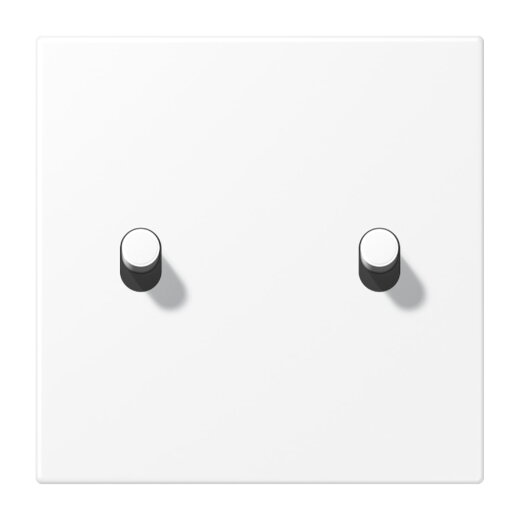 Jung Abdeckung mit Kipphebel, Zylinder, 1fach, 2 Kipphebel, Serie LS 1912, schneeweiß matt (lackiertes Aluminium) AL12-5WWMR07