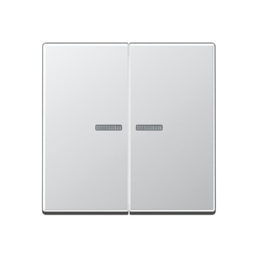 Jung KNX RF Taster 2fach, Duroplast lackiert, Serie A, aluminium A10921STRFAL