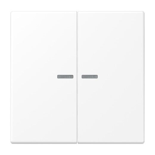 Jung KNX RF Taster 2fach, Duroplast lackiert, Serie LS, schneeweiß matt LS10921STRFWWM