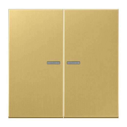 Jung KNX RF Taster 2fach, Messing, Serie LS, Messing classic ME10921STRFC