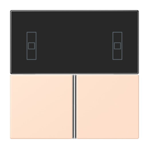 Jung Tastensatz 3fach, F40 Raumcontroller, Serie LS, rose pâle LC4093TSA228
