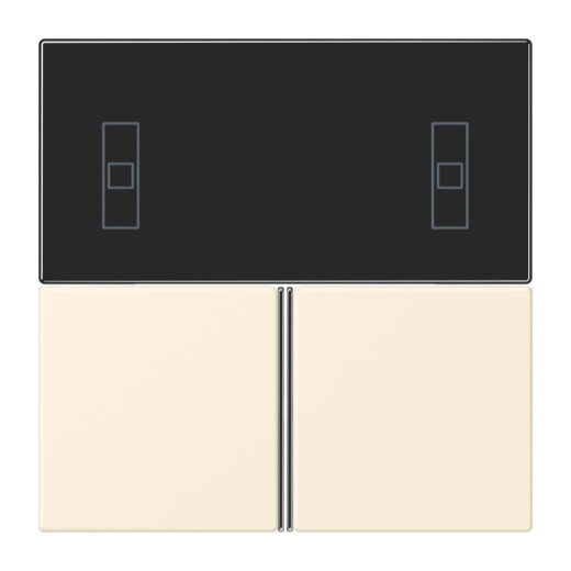 Jung Tastensatz 3fach, F40 Raumcontroller, Serie LS, blanc ivoire LC4093TSA245