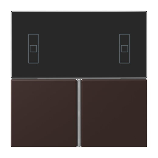 Jung Tastensatz 3fach, F40 Raumcontroller, Serie LS, terre d?ombre br?lée 59 LC4093TSA252