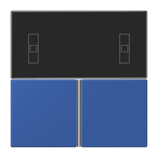 Jung Tastensatz 3fach, F40 Raumcontroller, Serie LS, bleu outremer 59 LC4093TSA253