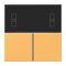 Jung Tastensatz 3fach, F40 Raumcontroller, Serie LS, ocre jaune clair LC4093TSA254