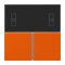 Jung Tastensatz 3fach, F40 Raumcontroller, Serie LS, orange vif LC4093TSA260
