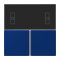 Jung Tastensatz 3fach, F40 Raumcontroller, Serie LS, bleu outremer foncé LC4093TSA261